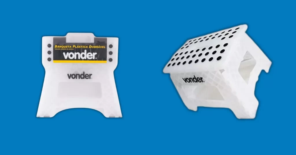 Banqueta plástica dobrável vonder
