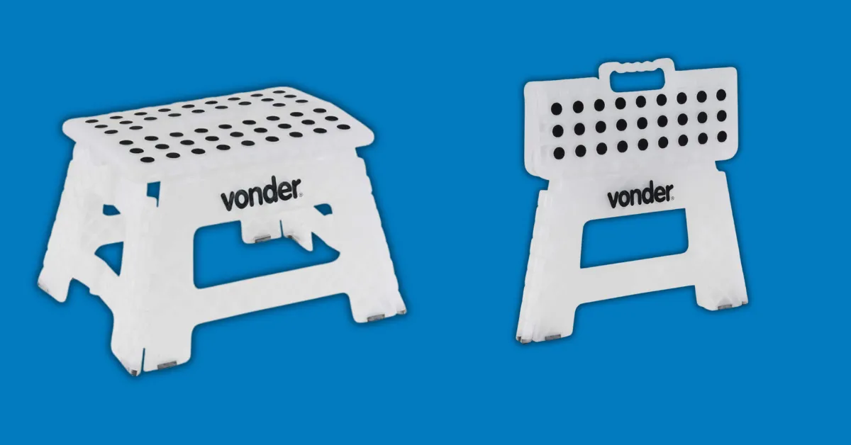 Banqueta plástica dobrável vonder